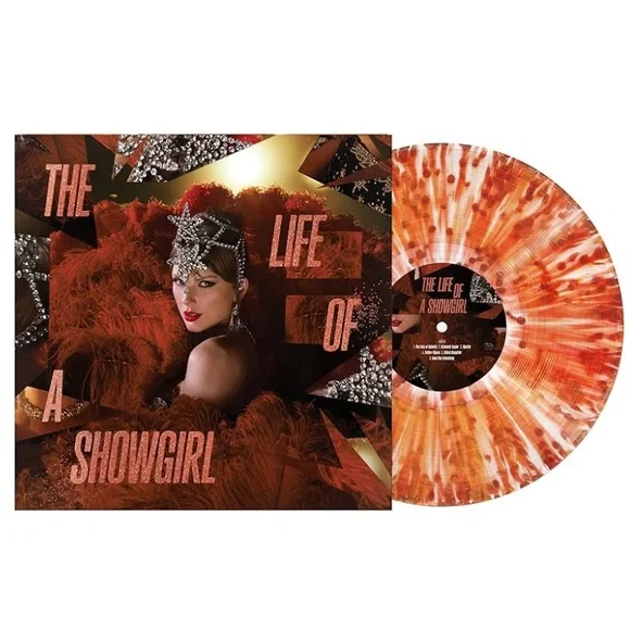 Life of a Showgirl Tiny Bubbles Champagne Red Lipstick & Lace Transparent Vinyl - Picture 3 of 5
